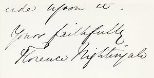 Signature de Florence Nightingale (1820-1910) - Unbekannt Unbekannt